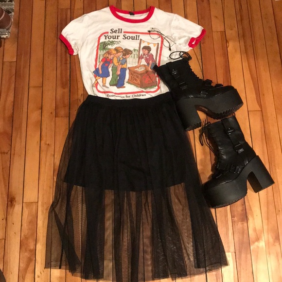 Mossimo Supply Co. Dresses & Skirts - NWT Black skirt with mesh overlay
